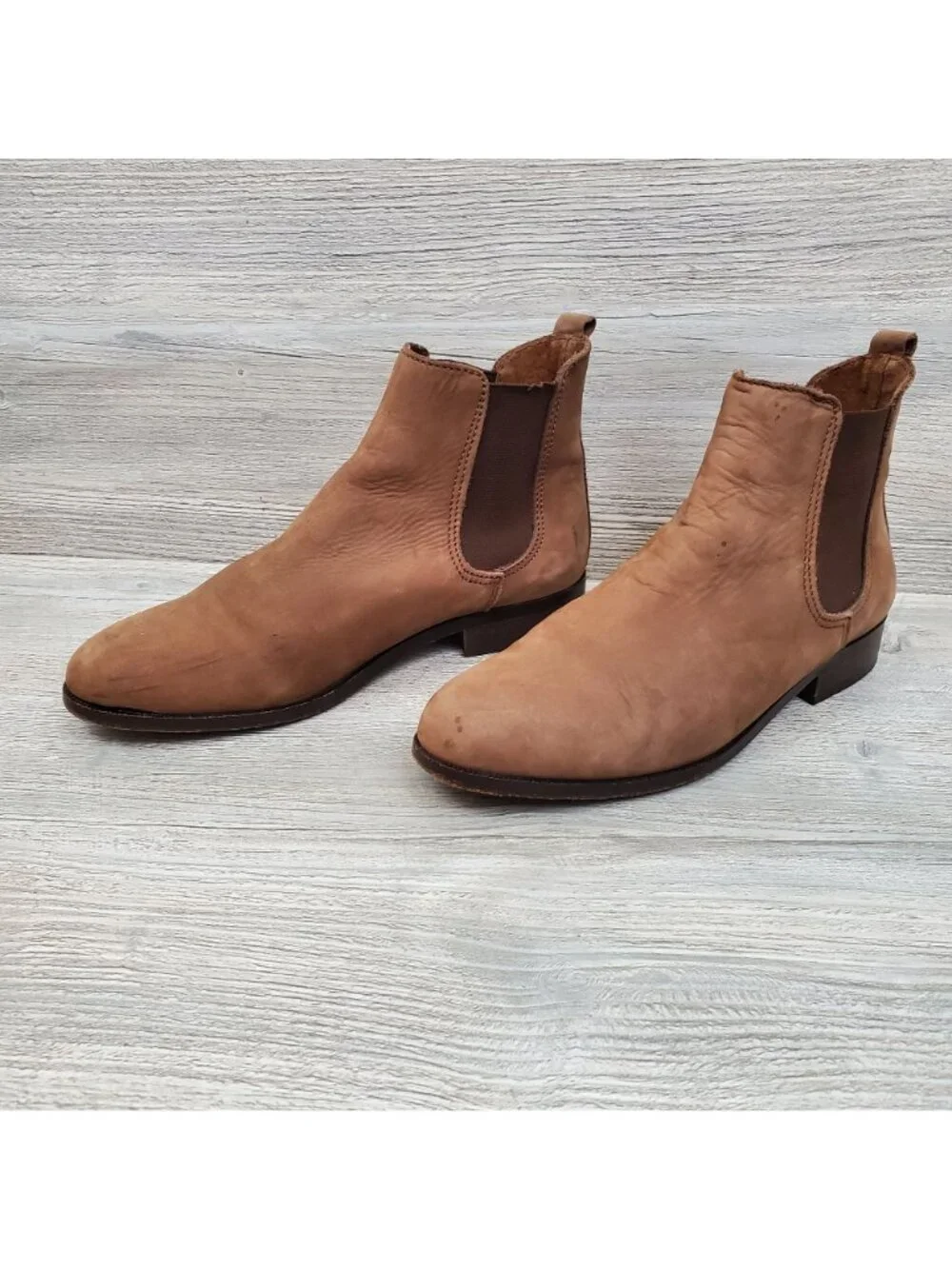 Vintage Laura Ashley Chelsea boots, light brown